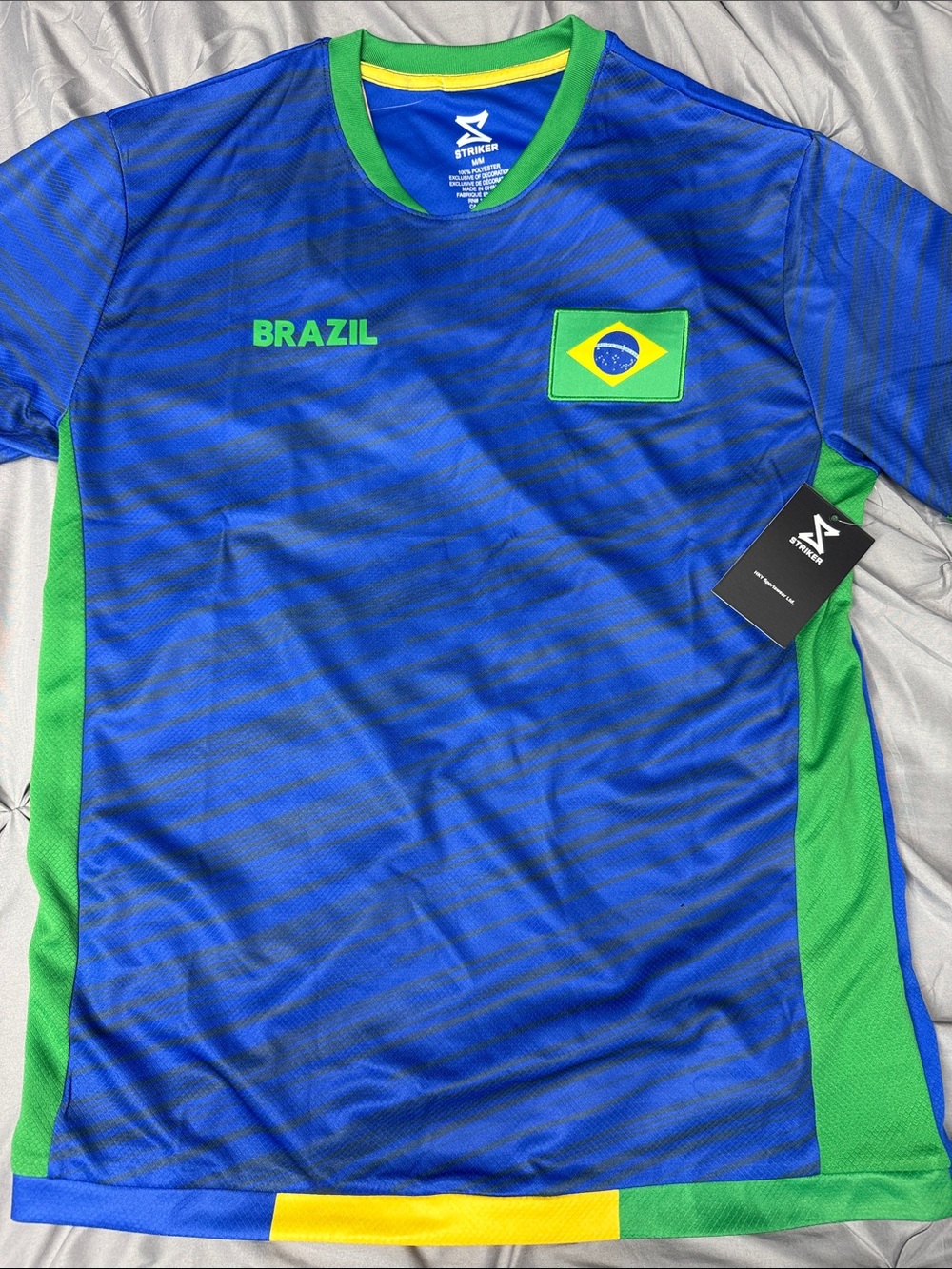 Striker - Men’s Brazil Soccer/Football Jersey- Medium